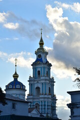 the high bell tower of the Orthodox church