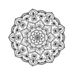 Mandala for coloring book. decorative round ornaments illustration
