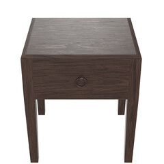 3d rendering illustration of a one drawer bedside table