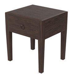 3d rendering illustration of a one drawer bedside table