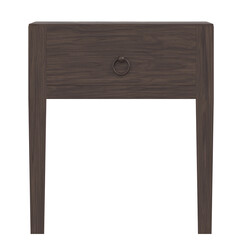 3d rendering illustration of a one drawer bedside table