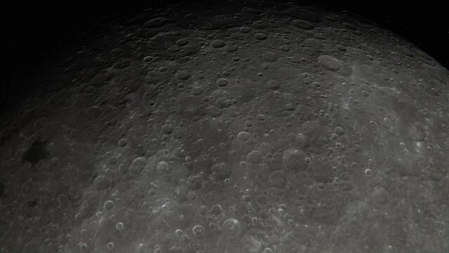 A scene of the moon and earth