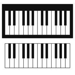 Piano keyboard  the concept of musical instruments. Piano icon. Piano symbol vector
