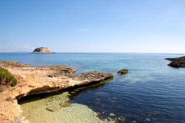 Pianosa, isolotto della Scola. Arcipelago Toscano, Italia