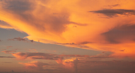 Sunset in the clouds