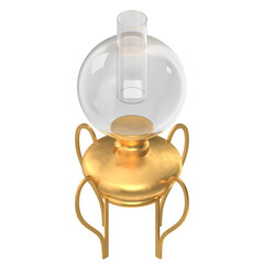 3d rendering illustration of an oil lamp