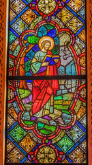Saint Reading Stained Glass St Augustine Cathedral Catholic Church Tuscon Arizona