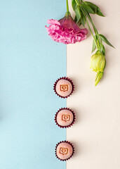 brigadeiros for afternoon coffee, flowers to brighten the day