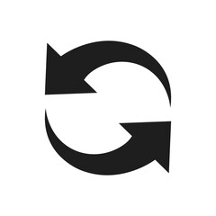 Reverse Arrow icon. Recycle sign. Arrow icons are isolated in the background. vector illustration