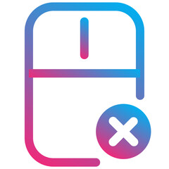 THIS IS A MOUSE ICON IN GRADATION OF BLUE AND PURPLE WITH GLIPH STYLE