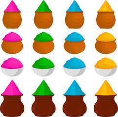 Collection accessory for celebration holiday Holi