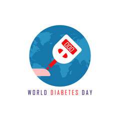 world diabetes day globe vector design