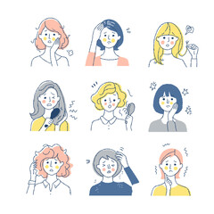 さまざまな髪の悩み　セット