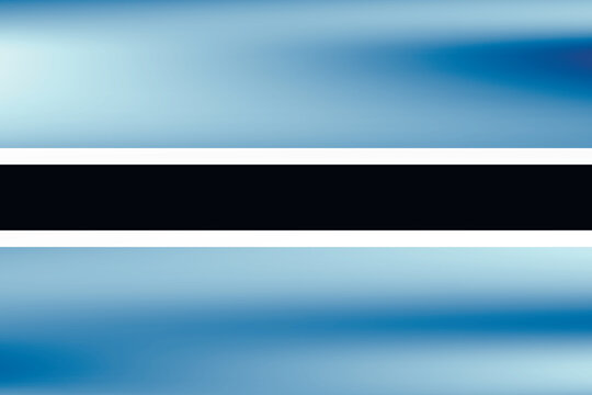 Flag of Botswana. National symbol in official colors. Template icon. Abstract vector background