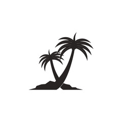 Palm tree summer logo