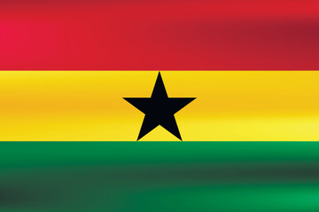 Flag of Ghana. Ghanaian national symbol in official colors. Template icon. Abstract vector background