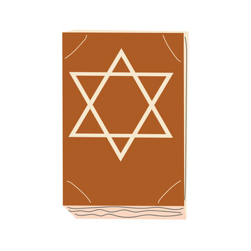 recommend clip art: Torah scroll in a blue case with silver embroidery. Vector clip art, isolated