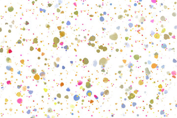 Abstract background of circle and confetti shaped dots