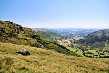 Fototapeta na wymiar A view of the Lake District near Langdale
