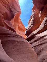 Foto auf Acrylglas antelope canyon blue sky © AI_23