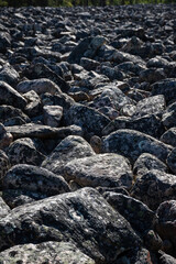 Close-up of a boulder field, Kivijata in Lauhanvuori National Park, Isojoki, Finland. Also known as pirunpelto (Devil's field).