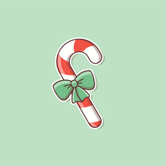 Cute cartoon christmas candy in vector illustration. Isolated food vector. flat cartoon style