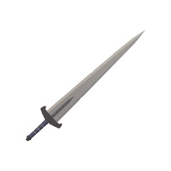 Metal Sword, straight swords, Asia sword, vector realistic sword isolated on white background, vector illustration, Daggers and Knife