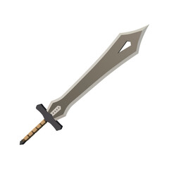 Metal Sword, straight swords, Asia sword, vector realistic sword isolated on white background, vector illustration, Daggers and Knife