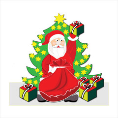 Santa Clause  in Christmas vector 