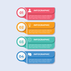 Infographic design with icons and 4 options or steps. Thin line vector. Business concept infographic. Can be used for infographics, flowcharts, presentations, websites, banners, printed materials.