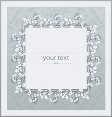 christmas holiday card with mistletoe branches