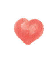 Isolated hand drawn red heart