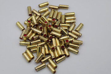 A pile of cartridges for gas pistol