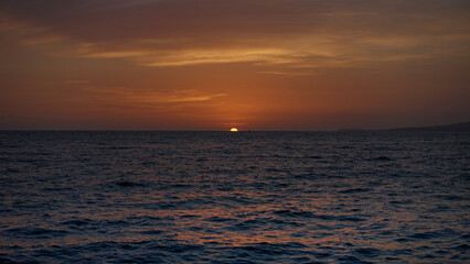 sunset in the sea