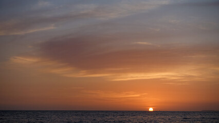 sunset in the sea