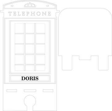 Porta Celular Con Diseño Cabina Telefónica