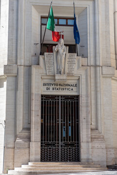 The Entrance of the Italian National Institute of Statistic in the Centre of Rome