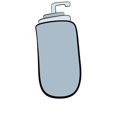  bathroom bottle. shampoo. liquid soap. dispenser. cream. blue plastic bottle.