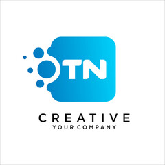 Fototapeta premium TN, NT Letter With Dot Logo Design Template Vector