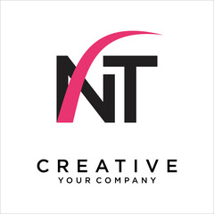 TN,NT Letter Logo Design Template