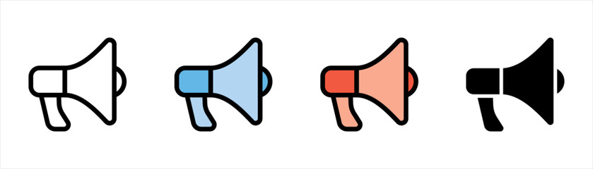 Megaphone icon. advertising symbol. marketing signs, vector illustration