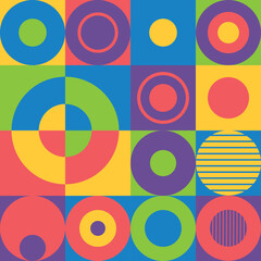 Obraz premium Trendy Colorful Circle geometric pattern design
