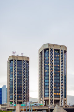 Eric Williams Financial Complex Twin Towers Buildings Trinidad & Tobago Twenty-Two stories high city