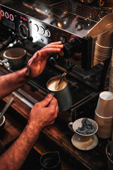 espresso machine in cafe