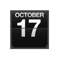 Counter calendar October 17.