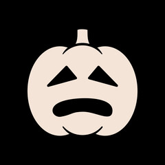 Halloween pumpkin icon vector. Jack-O-Lantern
