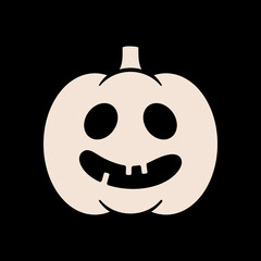 Halloween pumpkin icon vector. Jack-O-Lantern