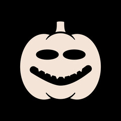 Halloween pumpkin icon vector. Jack-O-Lantern