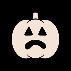Halloween pumpkin icon vector. Jack-O-Lantern