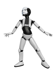 robot boy cartoon dancing